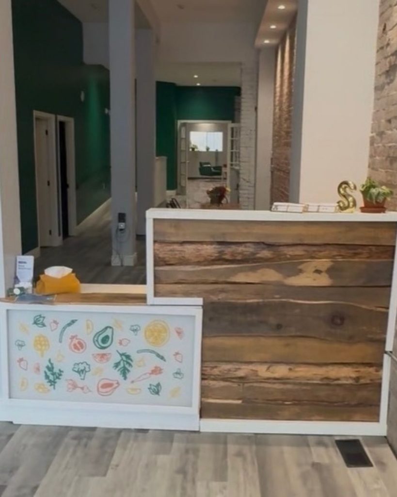 Reception area at MindSpa therapy clinic in Pembroke Ontario