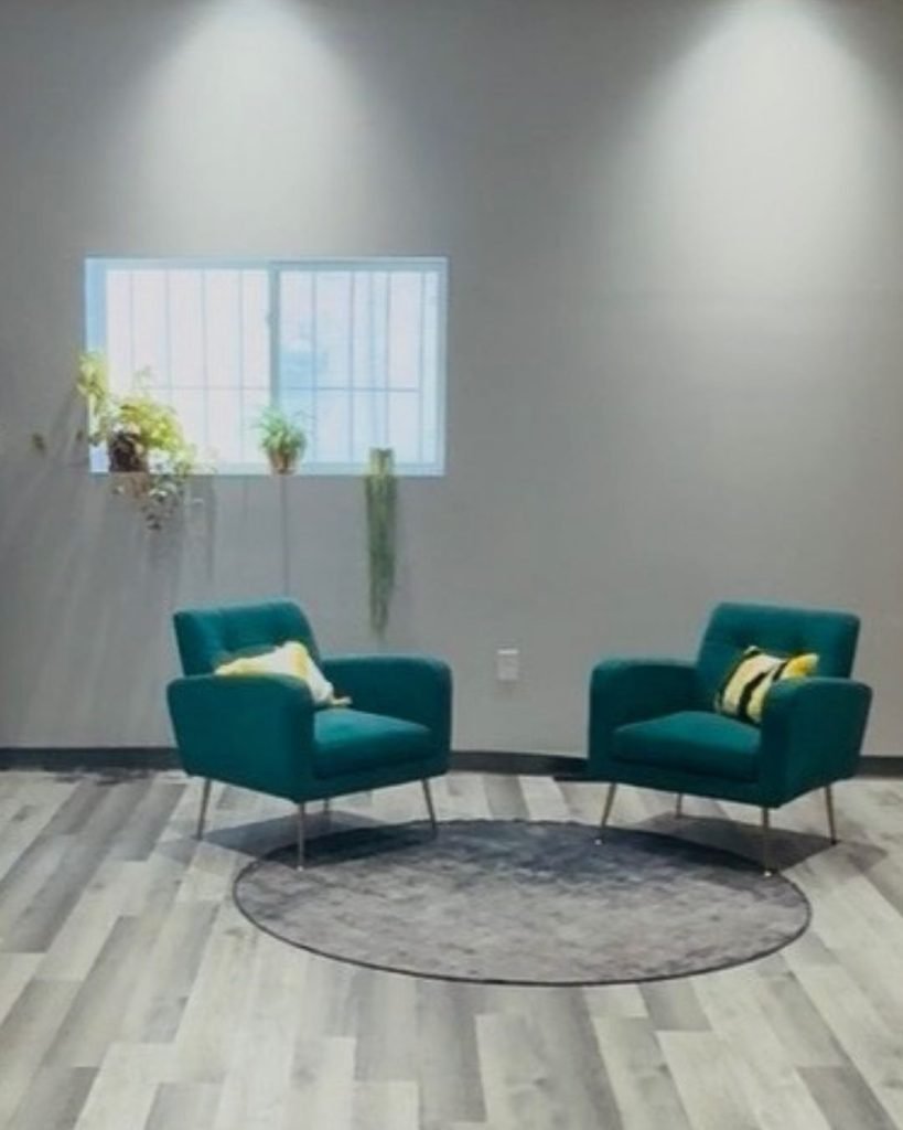 Private therapy room at MindSpa in Pembroke Ontario with comfortable seating