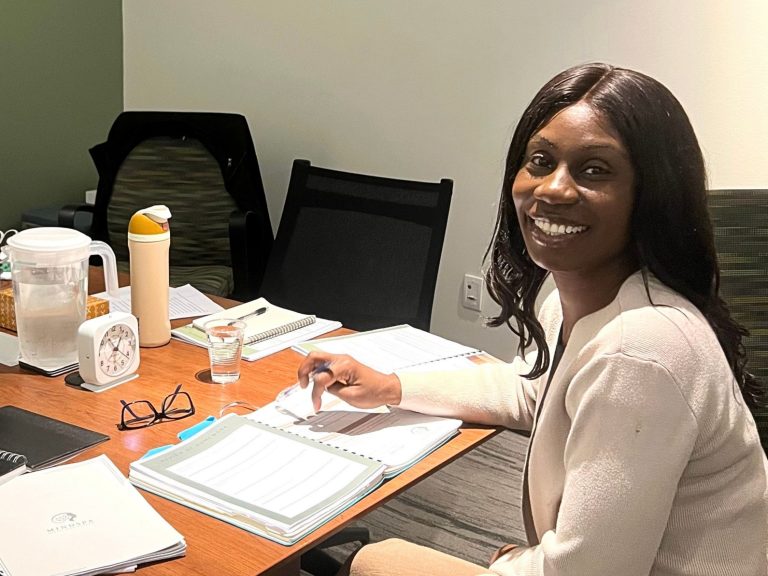 Michelle Massunken facilitating a Veterans group therapy session in MindSpa's group therapy room in Ottawa massunken veterans group therapy mindspa ottawa